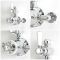 Hudson Reed Elizabeth - Colonne de douche thermostatique exposé - Double fonctions - Chromé et blanc 