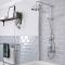 Hudson Reed Elizabeth - Colonne de douche thermostatique exposé - Double fonctions - Chromé et blanc 