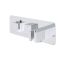 Mitigeur thermostatique avec pommeau de douche plafonnier carré et douchette – Chromé - Kubix