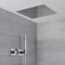 Kit de douche encastrable - Pommeau plafonnier 40 x 40 cm & douchette sur clip - Kubix