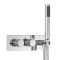 Kit de douche thermostatique avec inverseur, pommeau encastré et douchette – 2 fonctions – Chromé - Como