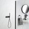 Mitigeur de douche thermostatique avec inverseur – Douchette – 2 fonctions - Noir - Nox