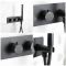 Kit de douche thermostatique avec inverseur – Pommeau encastré – Douchette – 2 fonctions - Noir - Nox