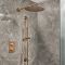 Mitigeur douche thermostatique - Avec pommeau mural et douchette sur rampe - 2 fonctions - Choix de finitions - Otto