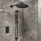 Mitigeur douche thermostatique - Avec pommeau mural et douchette sur rampe - 2 fonctions - Choix de finitions - Otto