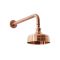 Pommeau de douche rétro – 15,5 cm – Avec bras mural – Cuivre satiné – Elizabeth