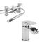 Ensemble robinet lavabo cascade moderne avec mélangeur baignoire & douchette – Chromé – Razor
