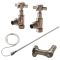 Sèche-serviettes mixte rétro – Bronze brossé – 93 cm x 62 cm – Choix de thermostat Wi-Fi et de cache-câble - Elizabeth