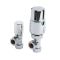 Robinet thermostatique de radiateur d'angle - Chrome