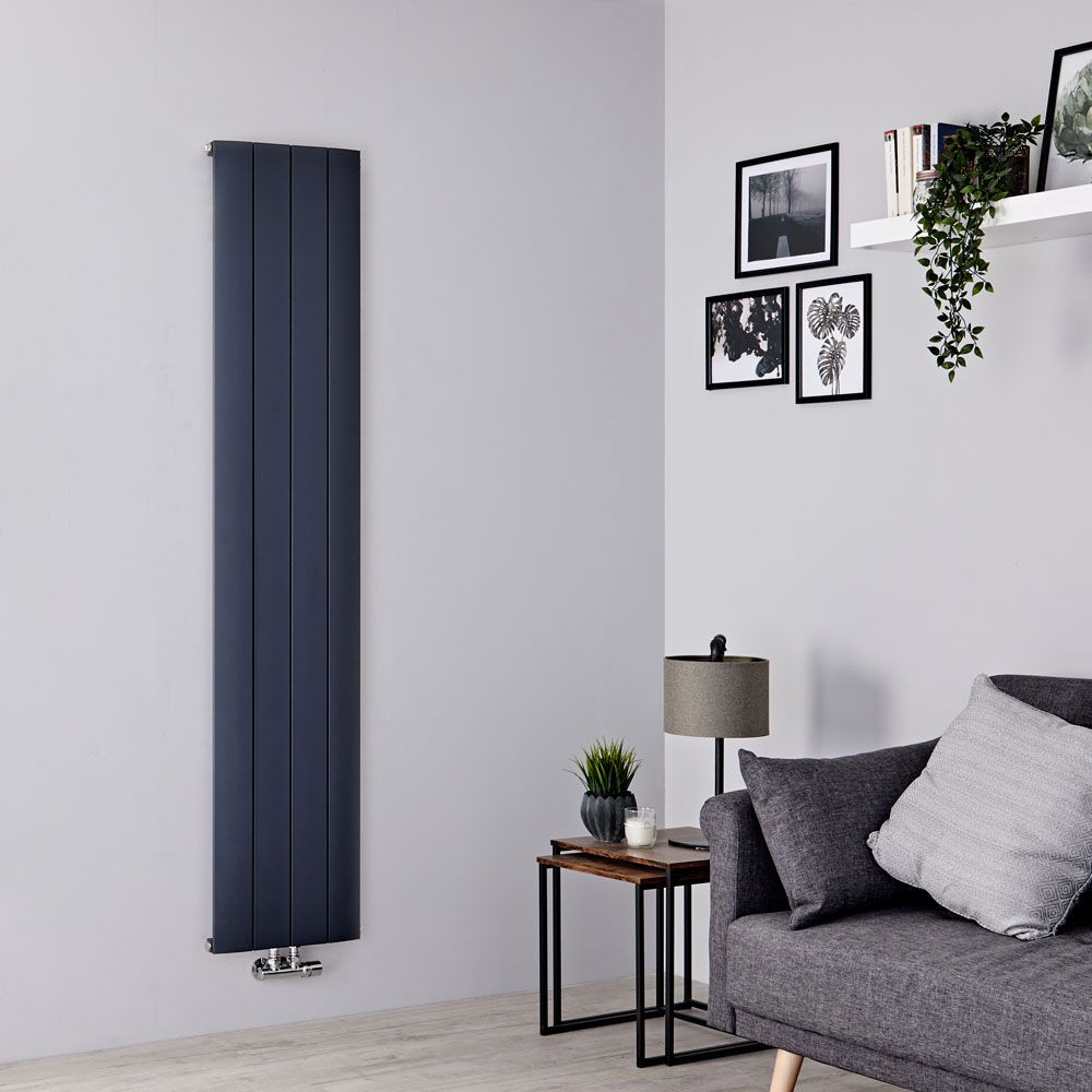 Radiateur design vertical en aluminium – Anthracite – Tailles multiples - Aurora