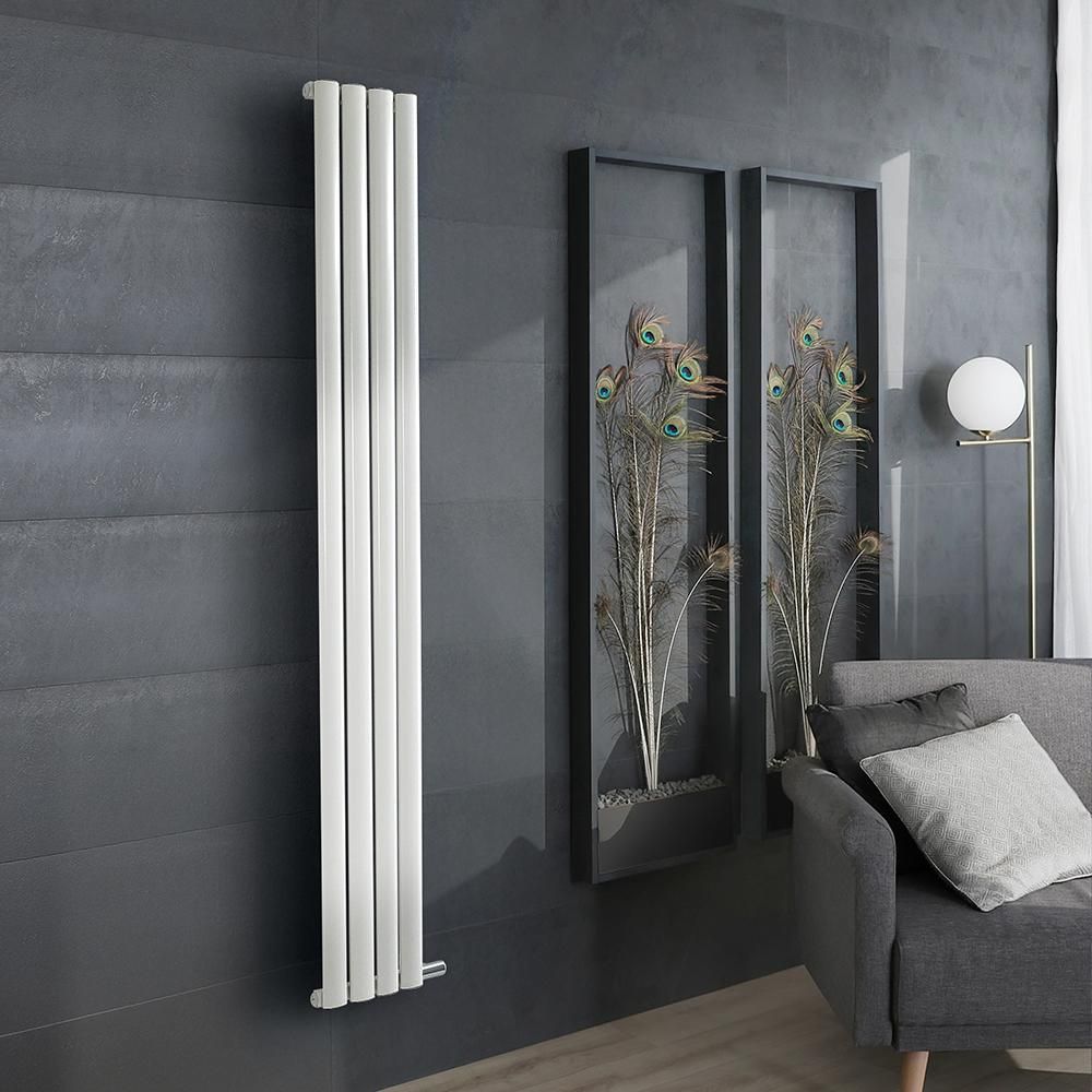 Radiateur design vertical électrique à énergie sèche – Choix de tailles, de finitions et de thermostats - Hudson Reed Vitality