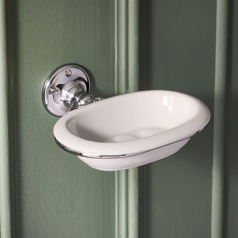 Hudson Reed Elizabeth - Porte savon en céramique rétro - Choix de finitions