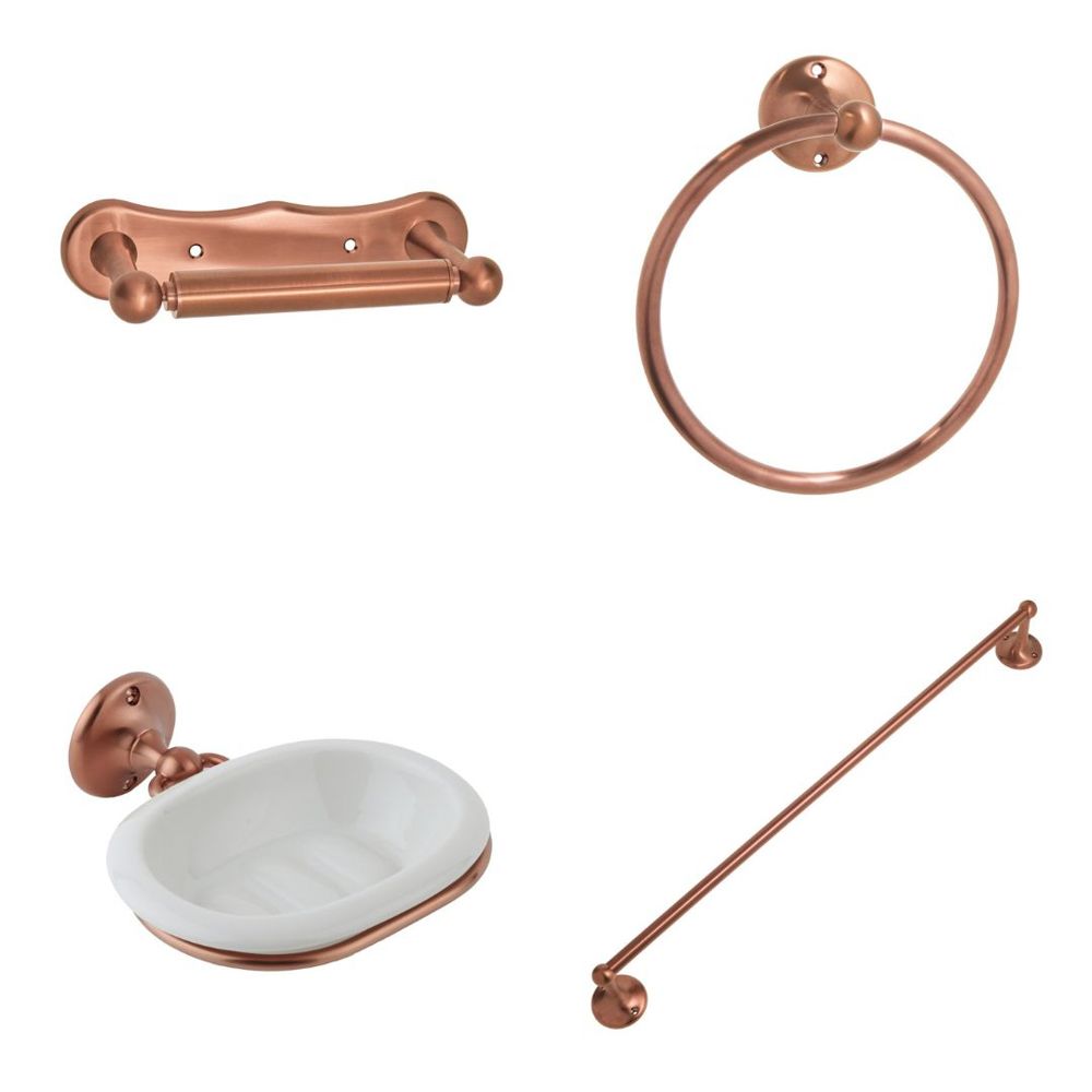 Pack de 4 accessoires - Cuivre satiné - Elizabeth