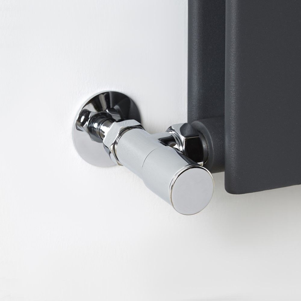 Robinet de radiateur - Chromé - Adaptateurs cuivre 15mm