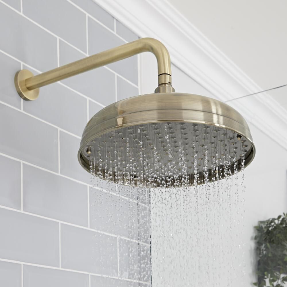 Bras mural pour pommeau de douche – Or brossé - Elizabeth