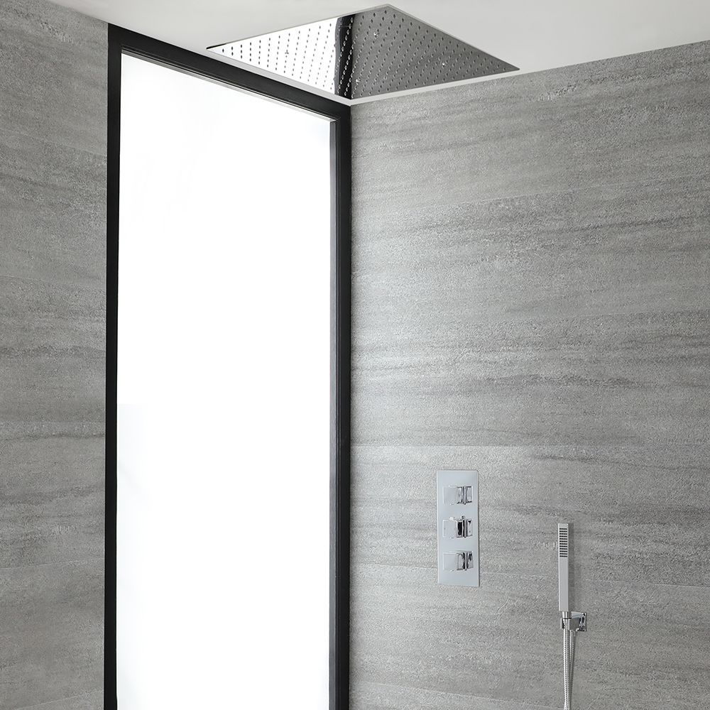 Kit de douche thermostatique – Chromé – Choix de fonctions – Kubix