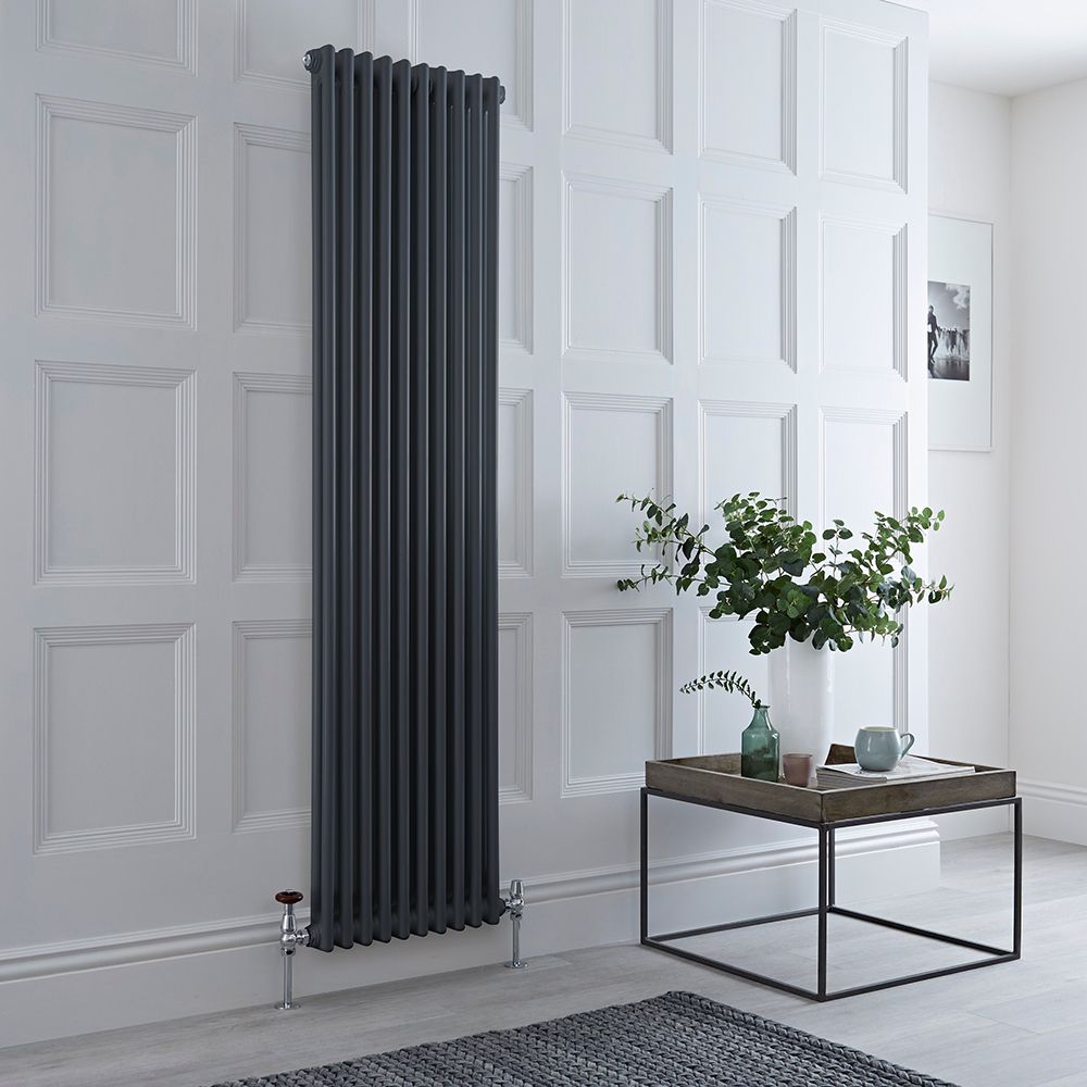 Radiateur style fonte vertical - Anthracite - Double rang - 180 cm – Choix de tailles - Windsor