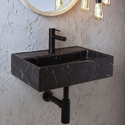 Vasque rectangulaire suspendue - 50 x 30 cm - 1 trou – Choix de finitions – Sandford