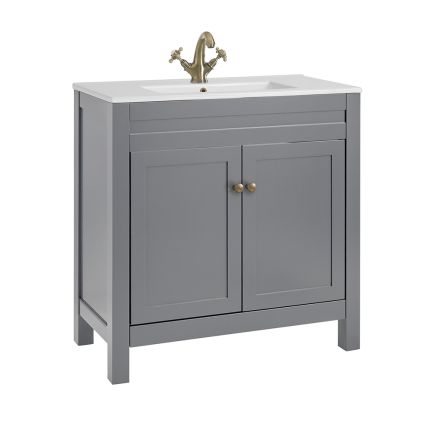 Meuble de salle de bain - Avec lavabo – 80 cm – Choix de finitions et de poignées – Warwick