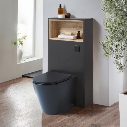 Meuble WC – Avec cuvette à poser Elements – 60 cm – Choix de finitions et de lumières LED – Hoxton