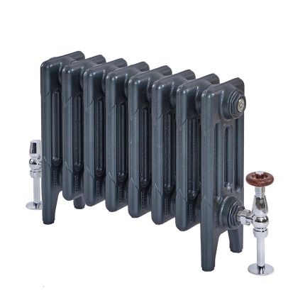 Radiateur en fonte à 4 rangs – Hauteur de 46 cm – Argent ancien – Choix de tailles – Mercury