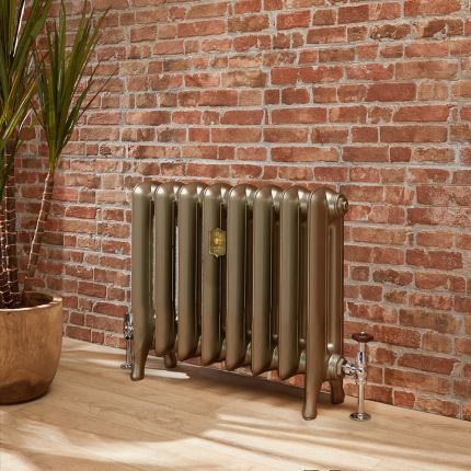 Radiateur fonte - 56 cm – Laiton rétro – Tailles multiples – Erté