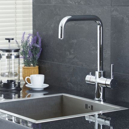 Robinet eau bouillante instantanée 3-en-1 – Chromé - Como