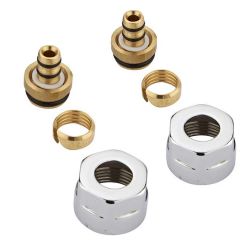 Robinet thermostatique radiateur d'angle - Adaptateur multicouche 14mm