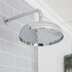Pommeau de douche Ø 30 cm avec bras mural – Chromé - Elizabeth