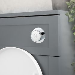 Plaque de déclenchement ronde – Chromée