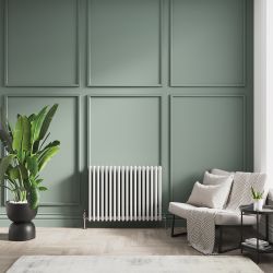 Radiateur style fonte horizontal en aluminium - H. 60 cm - Choix de finitions et de tailles - Esmé