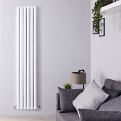 Radiateur design vertical - 180 cm x 35 cm - Aluminium - Blanc - Vitality Air
