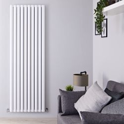 Radiateur design vertical - 180 cm x 59 cm - Aluminium - Blanc - Vitality Air