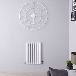 Radiateur design horizontal - 60 cm x 41 cm - Blanc - Aluminium - Double rang - Vitality Air