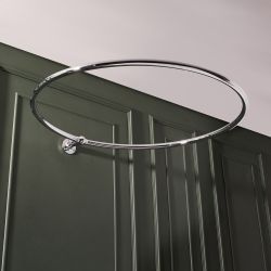 Tringle à rideau de douche rétro – Ronde – Chromé – Elizabeth