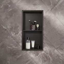 Niche de douche rectangulaire – 34 cm x 64 cm – Avec étagère – Choix de finitions