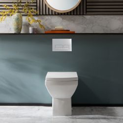 Cuvette WC à poser - Avec abattant à fermeture douce - Halwell