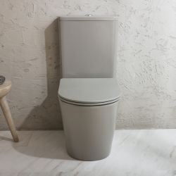 Pack WC rond à poser avec abattant à fermeture douce - Choix de finitions - Elements