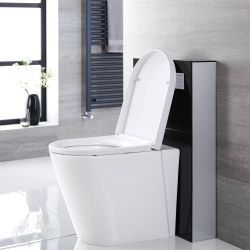 Meuble WC à poser noir 50 cm (sans cuvette) – Saru