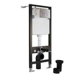 Bâti support long pour cuvettes suspendues et réservoir encastrable – Choix de plaques de déclenchement