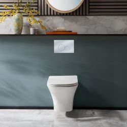 Cuvette WC suspendu - Avec abattant à fermeture douce - Avenham