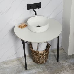Console lavabo avec plan de travail - Choix de finitions et de vasque - Nitido