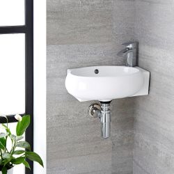Lave-main d'angle suspendu - 40 cm x 28 cm - Ashbury