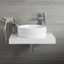Vasque à poser ronde moderne – Blanc – Ø 39,5 cm – Non percée – Sphere