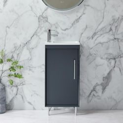 Meuble lavabo avec vasque - Choix de tailles, finitions et poignées - Edge