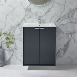 Meuble de salle de bain - Avec lavabo - 61 cm – Choix de finitions et de poignées - Edge