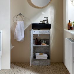 Meuble lave-mains – 40 cm – Avec lavabo – Choix de finitions, de lavabos et de poignées – Cluo