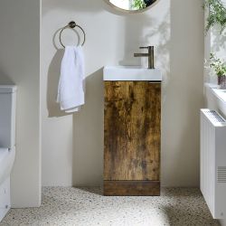 Meuble lave-mains – 40 cm – Avec lavabo – Choix de finitions, de lavabos et de poignées – Cluo