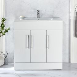 Meuble lavabo – 81 cm - Avec lavabo - Choix de finitions et de poignées – Cluo