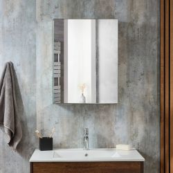 Armoire de salle de bain avec miroir - 66 cm x 50 cm - Cleo
